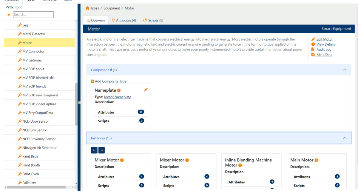 A robust and flexible type system allows defining the characteristics and behavior of the data for specific objects in the system. Types allow the user to define characteristics once and reuse the Type on all instances of the same object.